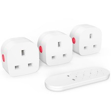 SURNICE Remote Control Plug Socket, 13A/3120W Wireless Remotes white