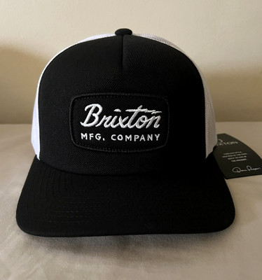 BNWT Brixton Mfg. Jolt MP Snapback Trucker Hat Black/White Adult Unisex 10778