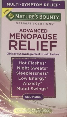Nature's Bounty Menopause Relief Tablets Saffron Non-GMO Gluten Free Vegan