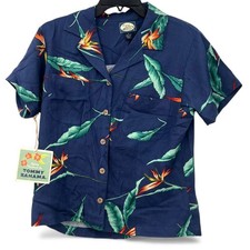 NWT Tommy Bahama Boys S 5-6 Birds of Paradise button-down Hawaiian shirt Top