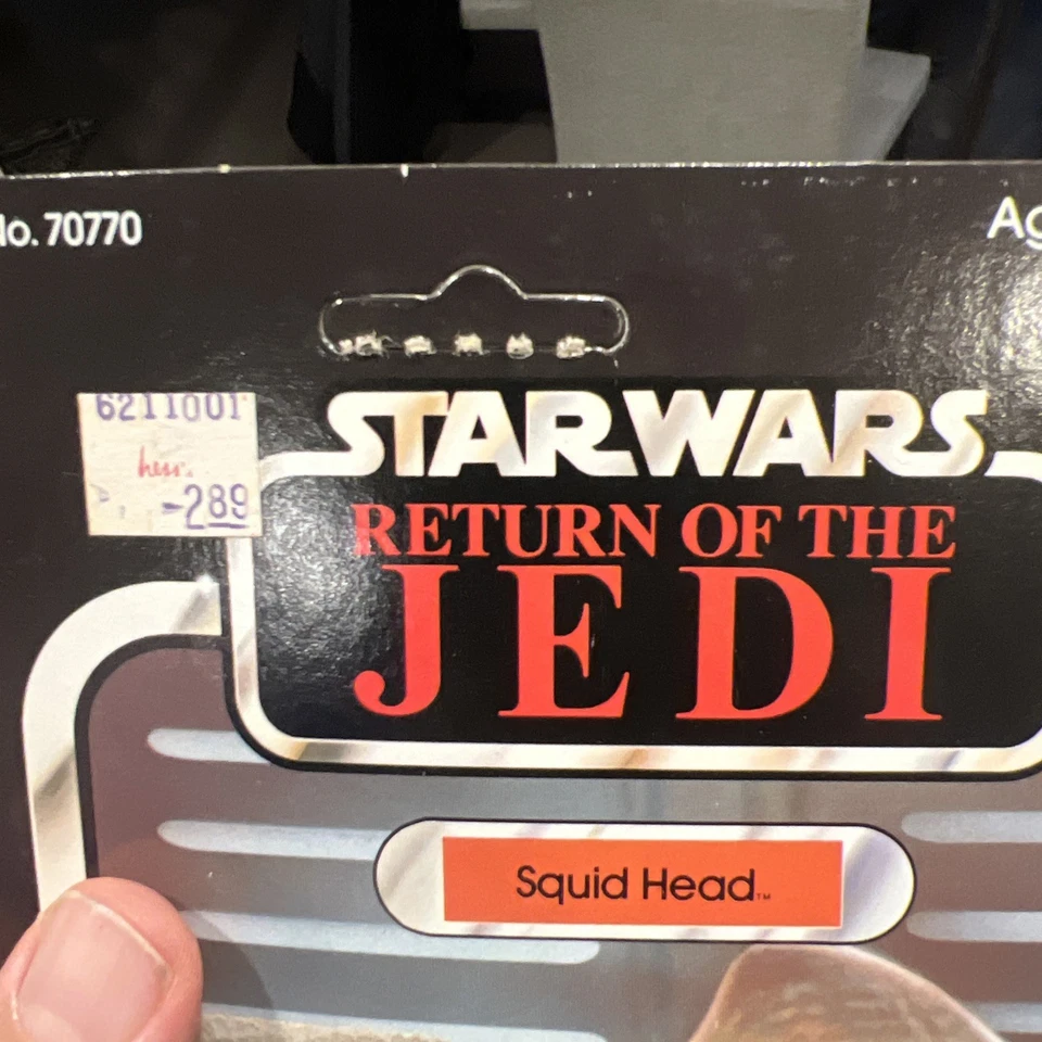 Figura Cabeza de Calamar de Star Wars de Colección Completa con Reverso de Tarjeta Kenner ROTJ sin repro  Foto 3 de 4