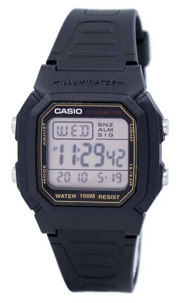 Casio Digital Alarm Illuminator Quarz Grau Zifferblatt W-800HG-9AVDF Herrenuhr-image