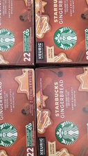 (4) Boxes Starbucks Gingerbread 22 KEURIG K-Cup Pods (88 Total) Limited Edition!