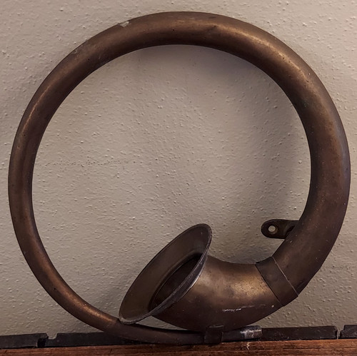 Antique Brass Copper Car Trumpet Horn No Rubber Ball 1920s Wall Decor