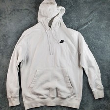 Nike Hoodie Men's MT White Sportswear Club Fleece Pullover BV2654-100