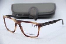 NEW EMPORIO ARMANI EA 3185 5903 BROWN HORN AUTHENTIC FRAMES EYEGLASSES 54-19