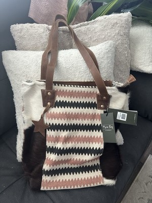 Myra Bag with Conceal Carry Compartment Canvas Leather Shoulder Bag