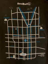 Neo Mart Unisex KYOTO JAPAN Geographical Map T-Shirt - Grey, Sz XS, Petite, NWOT