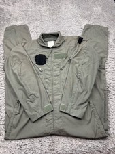 US Military Coveralls Flyers Men 42L Sage Green Summer Fire Resistant Jumpsuit