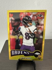 2025 Topps Chrome Lamar Jackson #1975-3 Yellow Refractor /275 RAVENS