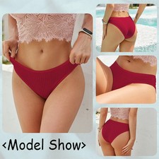 Low Rise Cotton Panties Solid Women Soft Breathable Everyday Briefs XS 4XL 5 Pcs