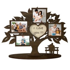 Cadre en bois d'arbre de vie | Je t'aime cadre photo multiple | Idée Cadeau P...