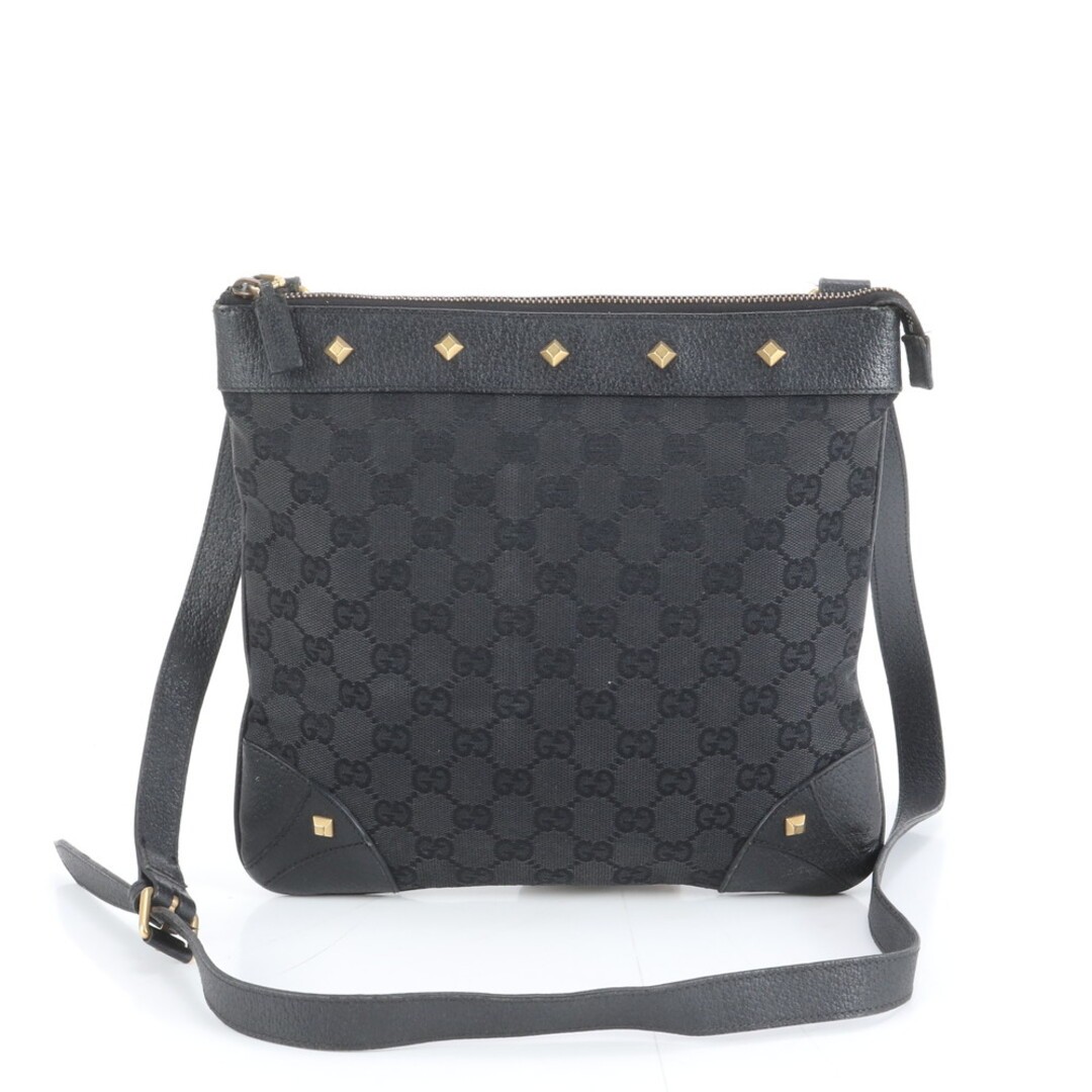 Gucci GG Canvas Studded Shoulder Bag Crossbody Used 25cm/24cm/1cm