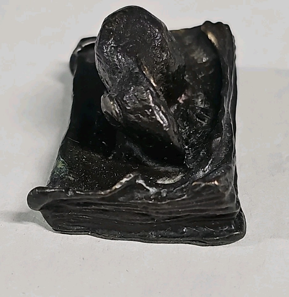 Louis-Albert Carvin (1875-1951) France Bronze Mouse On A Book Figurine