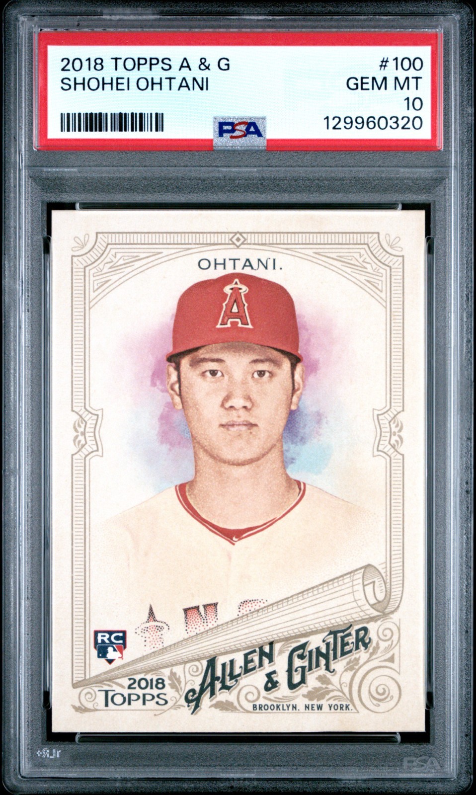 2018 TOPPS ALLEN & GINTER #100 SHOHEI OHTANI ROOKIE RC PSA 10