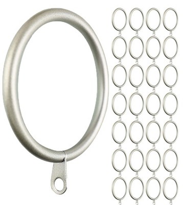 28 PCS Satin Nickel 1.5 Inch Inner Diameter Metal Curtain Rings Eyelets