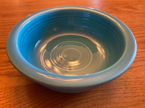 Vintage Fiesta - 5 1/2" fruit bowl in original turquoise (near mint) - (1937-69)