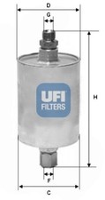 UFI Kraftstofffilter 31.575.00 Filtereinsatz für PORSCHE 944 928 911 993 964 Cat