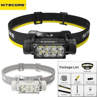 Nitecore HC65 UHE Headlamp 2000 Lumen USB-C Rechargeable LED Headlight + Battery