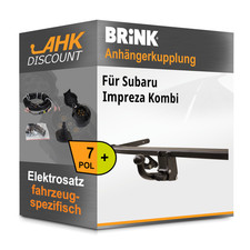 Für Subaru Impreza Kombi 92- BRINK Anhängerkupplung abnehmbar + 7polig E-Satz