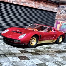 KYOSHO 1/18 Lamborghini Miura Jota SVJ No.4892 Burgundy Diecast Model