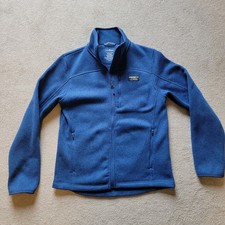 Men's L.L.Bean Sweater Fleece Full-Zip Jacket Dark Blue Size Small LL Bean