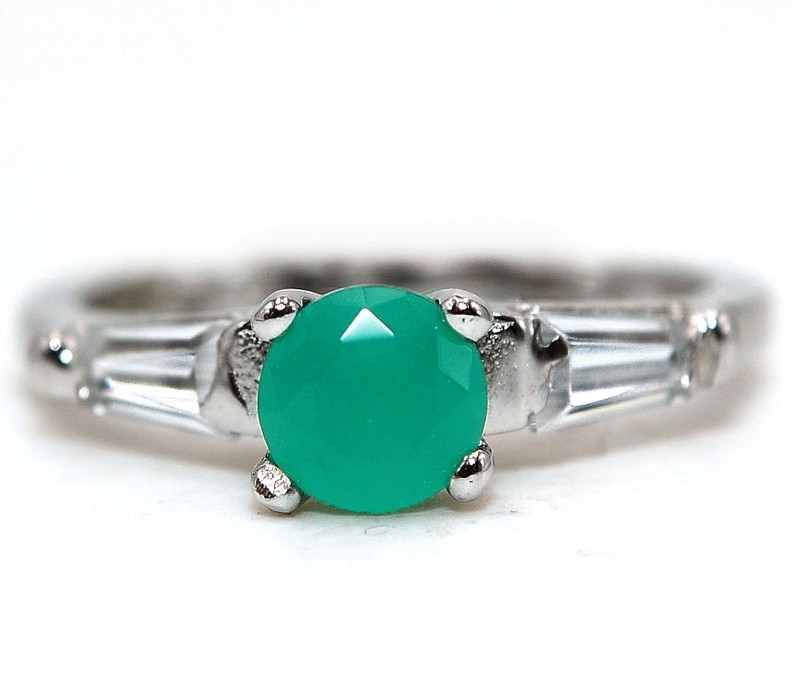 2CT Heat Treated Green Tourmaline 925 Sterling Silver Ring Jewelry Sz 7 NF1-7