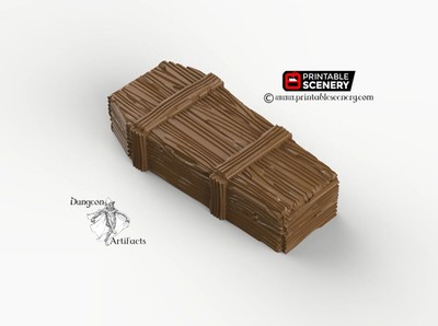Coffin - 28mm 20mm 32mm Brave New Worlds Wasteworld Gaslands Terrain Scatter D&D