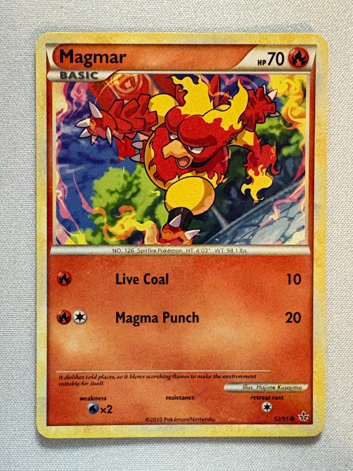 MAGMAR 52/95 COMMON HGSS UNLEASHED POKEMON MP