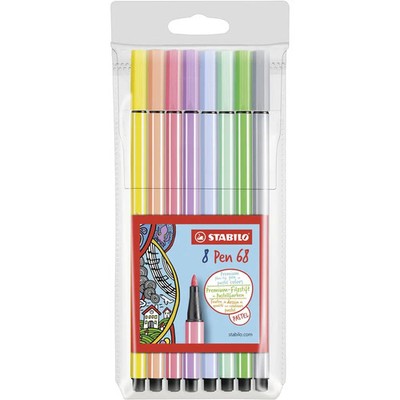 Premium fibre-tip pen STABILO  Pen 68 wallet ''Pastell''Premium-Filzstift STABIL