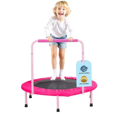 VEVOR Trampoline Faltbares Mini-Trampolin 100kg Rebounder-Trampolin 91,44cm Rosa