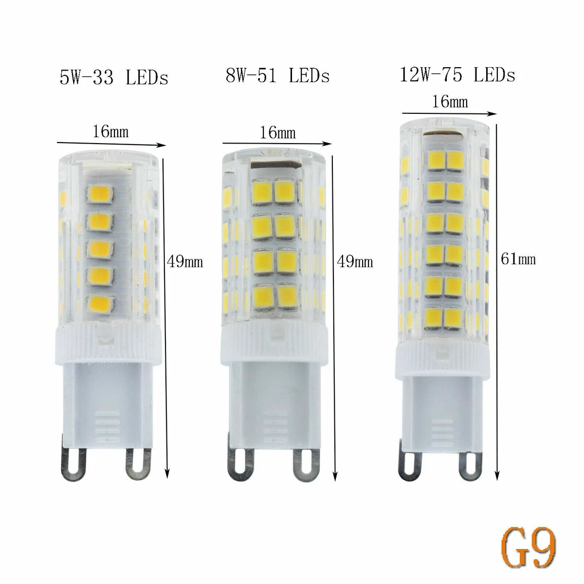 G9 5W 8W 12W LED Cerámica Cápsula Bombillas 2835 SMD Ahorro de Energía 220V Lámpara C