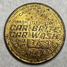 Car Brite Car Wash Lake St Hanover Park Amusement Arcade Slot Trade Token T478