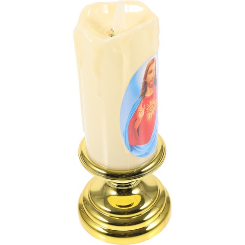 Jesus Led Light Candles with Maria Religious Catholic Electronic eBay