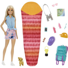 Barbie It Takes Two Malibu Camping Doll & Puppy & 10+ Accessories New Toy Mattel