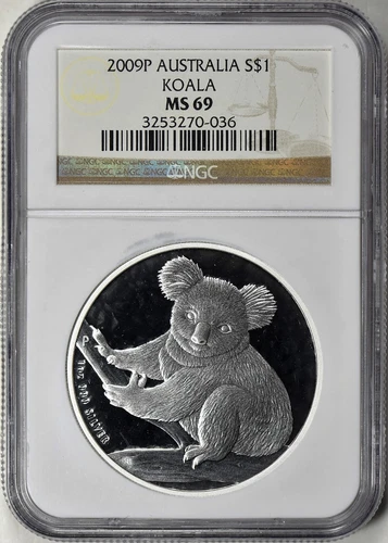 Australia 2009 Silver Koala NGC MS69 One Oz Australian Coin Bullion