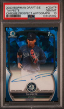 2023 Bowman Chrome Draft Tai Peete Prospect Sapphire Edition Auto /199 PSA 10