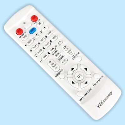 TeKswamp Remote Control for InFocus IN112a IN116a IN2126 IN5106 Projectors White