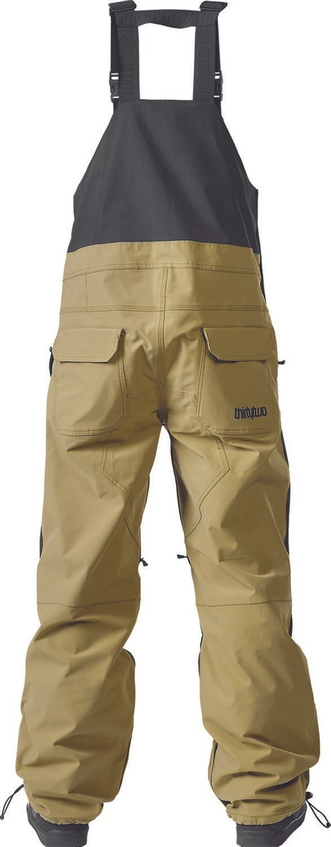 Thirtytwo Basement Bib Shell Snowboard Pants Mens Large Black