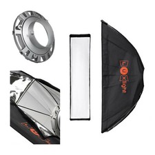 20 x 90cm Strip Softbox & Grid | Bowens Fit | LuxLight® | Flash Light Diffuser 
