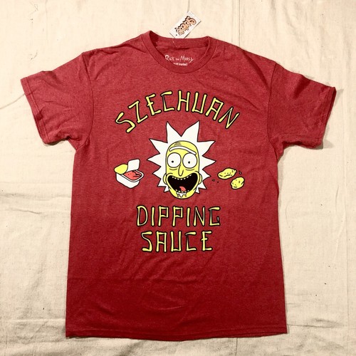 Rick And Morty TV Show MEDIUM T-Shirt Red Szechuan Dipping Sauce NWT - Picture 3 of 3