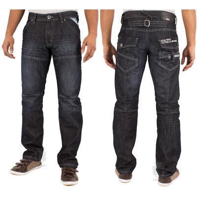 HERREN ENZO BY ETO EZ 244 JEANS MODEJEANS STANDARD NORMALE PASSFORM - DUNKELBLAU