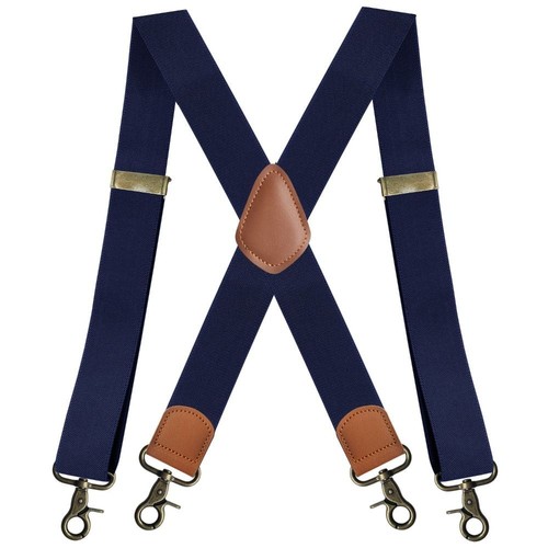 X-Noir Bretelles Vintage Réglable Sangles de pantalon Ceinture Adulte - Foto 5 di 12