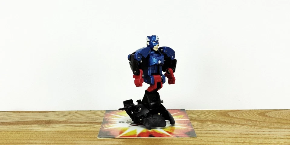 New HTF Bakugan vs Marvel: Aquos CAPTAIN AMERICA (Bucky Barnes) Spin Master Rare - Image 2 of 4