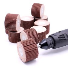 10x Schleiffächer Fächerschleifer 16 x 22 mm 80 120 für Dremel Proxxon Schleifer