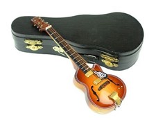 Miniature GUITAR 7" Collectible Instrument Figurine Doll House Gift