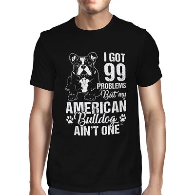 1Tee Herren T-Shirt I Got 99 Problems But My American Bulldog Ain't One