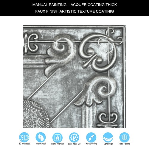 Piastrelle per soffitto incolla pannelli decorativi in pvc per caffè PL22 latta antica 10 pz/lotto - Foto 5 di 23