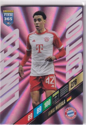 jamal musiala limited edition card 2020-21 Topps Finest Bundesliga RC #82 Bayern Munchen Rookie Panini FIFA 365 Adrenalyn 2024