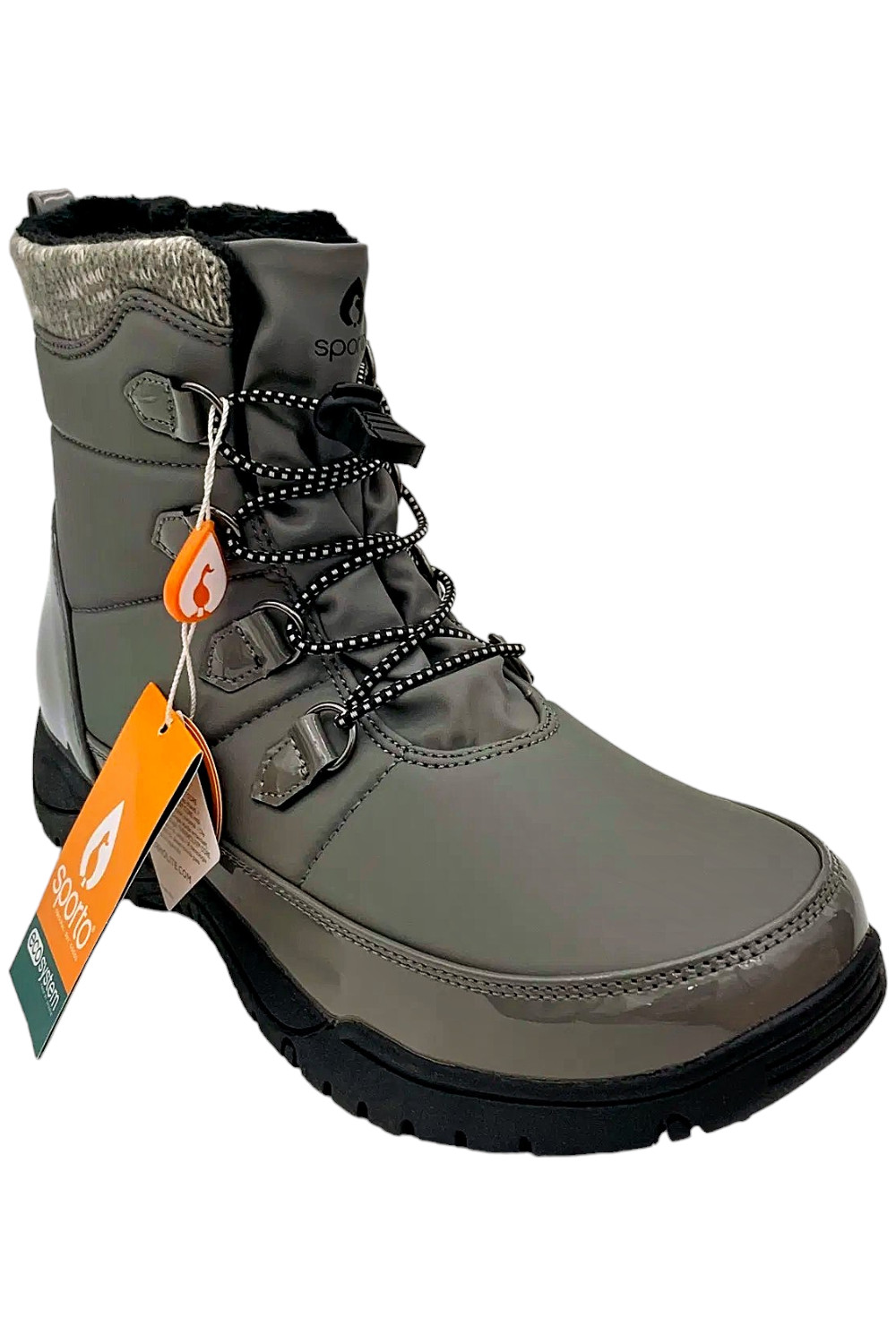 Женские водонепроницаемые ботинки Ellie на шнуровке Sporto Womens с ремешком Thermolite серого цвета